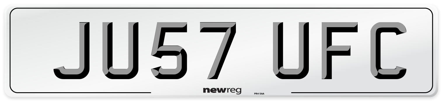 JU57 UFC Number Plate from New Reg